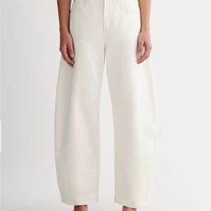Everlane Way High Curve Jean in White / Calico Ecru